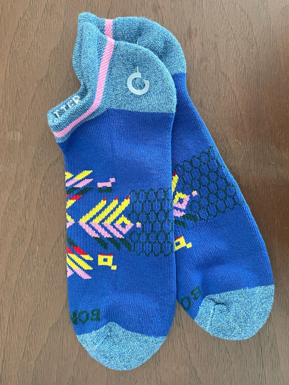 Bombas Patterned Ankle Socks Size L